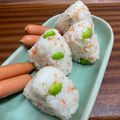 サヤスカマカン's cooksnap of when they made 枝豆と干し海老でおにぎり～.