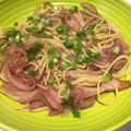タキゾン's cooksnap of when they made 男の新たまねぎとソーセージのスパゲティー.
