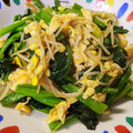 momoha＊'s cooksnap of when they made ほうれん草と卵の中華炒め.