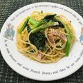 よこ耳ねこ's cooksnap of when they made のらぼうとベーコンの和風パスタ.