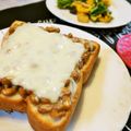 アイリッシュショコラ's cooksnap of when they made しらすと納豆のトースト 1歳児.