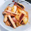 えリﾋﾟｮﾝ★'s cooksnap of when they made あつあつご飯に！イカ一夜干しキムチ.