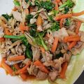 トヨヒロコ's cooksnap of when they made 菜の花、ゴボウ、人参、肉のおかずキンピラ.
