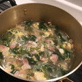 7pockets's cooksnap of when they made 玉ねぎとほうれん草のコンソメスープ.