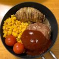 ☆♡小春♡☆'s cooksnap of when they made シンプルこそ至高！スキレットでハンバーグ.