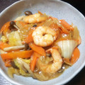 クックK3ARV1☆'s cooksnap of when they made 【減量中】えび白菜のオイスター炒め.