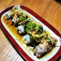 sunujiro's cooksnap of when they made 豚薄切り肉のニラ巻きレンジ蒸し.