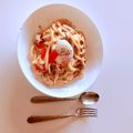 Petoru's cooksnap of when they made 豆乳カルボナーラうどん.