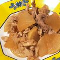 レッツ5's cooksnap of when they made レンジで時短！豚こまと大根のほっこり煮♡.