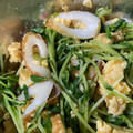 もももつ's cooksnap of when they made 節約80円♪卵とちくわと豆苗の白だし和え.
