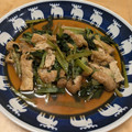 のの。's cooksnap of when they made あと一品♪小松菜と油揚げの煮浸し.