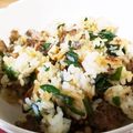 なおきんとん's cooksnap of when they made 挽肉とニラでスタミナ☆炒めご飯.
