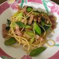 梨吉くん's cooksnap of when they made 九条葱とベーコンの醤油バターパスタ♡.