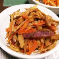 4double5's cooksnap of when they made 秘密の根菜きんぴら.