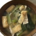 クックPW9C2T☆'s cooksnap of when they made 小松菜と椎茸、油揚げのお味噌汁.