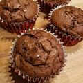 shimaky's cooksnap of when they made ＊米粉のチョコバナナマフィン＊.