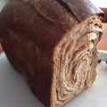 ぽろんた's cooksnap of when they made 珈琲マーブル食パン（HB使用）.