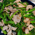 わーまめ's cooksnap of when they made ☆簡単！菜の花と豚肉のごま醤油炒め☆.