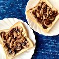 ふたごゆき's cooksnap of when they made バナナ&クルミの簡単チョコトースト.