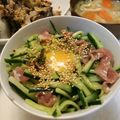 クックE662AA☆'s cooksnap of when they made スゴく簡単！即席生ハムユッケ！.