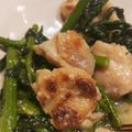 Macaw's cooksnap of when they made 菜の花と鶏胸肉のバター炒め【ＪＡ福岡市】.