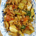 ちーゆづアーちゃん☆'s cooksnap of when they made 簡単♪豚肉と青梗菜のオイケチャ炒め.