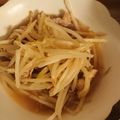 dollyj's cooksnap of when they made 豚ともやしの鶏ガラポン酢炒め.