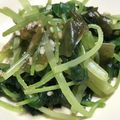 菊いただき's cooksnap of when they made ワカメとミツバのおひたし.