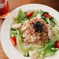 しろくまの台所's cooksnap of when they made 舞茸入り✿納豆とクリームチーズのパスタ✿.