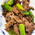 ☆Kimmy's cooksnap of when they made 牛こまとアスパラのバター醤油炒め.