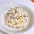 もかchan's cooksnap of when they made 味しっかり！茹でなし時短ポテサラ☆.