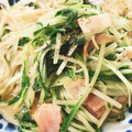 si_＊'s cooksnap of when they made 水菜とえのきとベーコンの柚胡椒炒め.