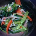 田中さんち。's cooksnap of when they made 小松菜と人参ともやしのナムル.
