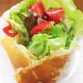 くっくyuko's cooksnap of when they made 子供達と簡単パーティークレープサラダ.