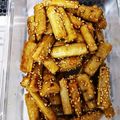 楽にこ's cooksnap of when they made 甘辛ごぼう揚げ.