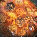 02s18mAm's cooksnap of when they made 簡単甘めソースの煮込みハンバーグ.