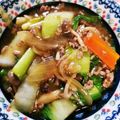カピカピコ's cooksnap of when they made 青梗菜と挽肉のオイスターソース炒め.