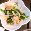 meikoh's cooksnap of when they made ほうれん草ともやしのツナ入りごま和え.