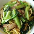 重次郎's cooksnap of when they made 小松菜とベーコンの簡単和風パスタ☆.