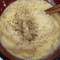 re_ni's cooksnap of when they made クリームカルボナーラうどん(レンジで).