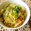 ♡ちょも♡'s cooksnap of when they made ☆にんにくマヨで旨！納豆と豚の和風パスタ.