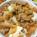 ユーロン's cooksnap of when they made 豆腐入りキムチ納豆.