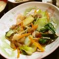 yukko2810's cooksnap of when they made チンゲン菜と豚こま肉のガリポン炒め.