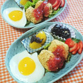 虹色♪︎ちゅーりっぷ's cooksnap of when they made 学校給食人気メニュー：おかしな目玉焼き.
