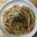 かおり♡♡♡'s cooksnap of when they made 簡単！おつまみもやしのカルボナーラ風炒め.