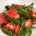 いさみょば's cooksnap of when they made トマトとピーマンの簡単和え.