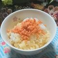 虹色♪︎ちゅーりっぷ's cooksnap of when they made 卵かけごはん☆さけフレークのせ.