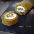 inyako's cooksnap of when they made 抹茶と小豆のロールケーキ（シフォン生地）.