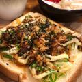 中村ベーカリー's cooksnap of when they made 粗く潰したじゃが芋のお好み焼き風トースト.