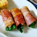 ＊キーツニャン＊'s cooksnap of when they made 菜の花のマスタードベーコン巻き.